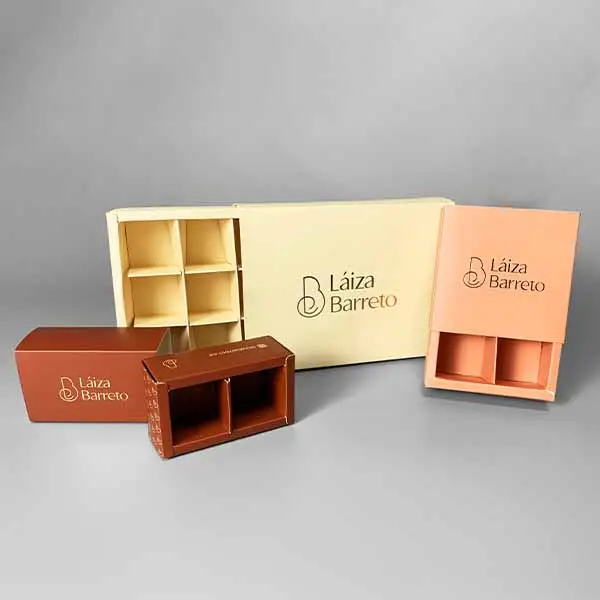 Custom chocolate drawer paper boxes with branded sliding gift packaging