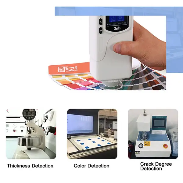 Quality control testing for custom chocolate packaging thickness, color, and crack resistance
