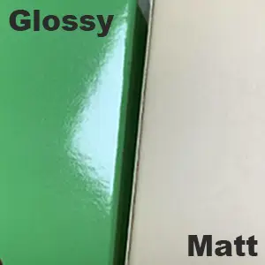 Glossy and matte paper finish comparison for custom chocolate packaging