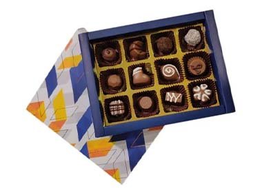 Chocolate Lid and Base Paper Box (Foldable)